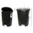 STERILITE Wastebasket Step On Plasticware Size 18x15x12 inch Color Black Packing 4/Box