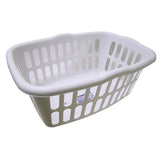 Laundry Basket Color White Size 1.5Bu Dimensions 24x17x10"