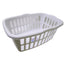 Laundry Basket Color White Size 1.5Bu Dimensions 24x17x10