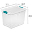STERILITE Latching Tote Box Plasticware Size 17x12x12 inch Packing 6/Box