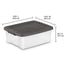STERILITE Storage Shelf Tote Plasticware 25Qt Size 20x16x8 inch Color Flat Grey Packing 6/Box