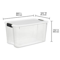 Black Latch Tote 70Qt Dimensions 26.5"x16.5"x13.5" Color Black