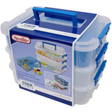3 Layered Stack & Carry Containers Dimensions 10-5/8"x7-1/4"x7-5/8