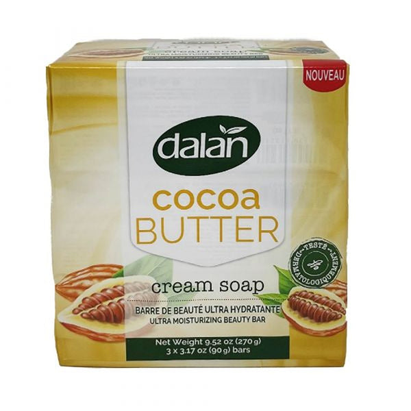 DALAN Cream Bar Soap 3 Count X 90G Cocoa Butter 24/Pack ...