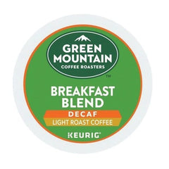 Green Mountain Coffee Breakfast Blend Decaffeinated K-Cup Coffee Packing 96's / case