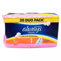 ALWAYS Classic 20 Count Sensitive Normal