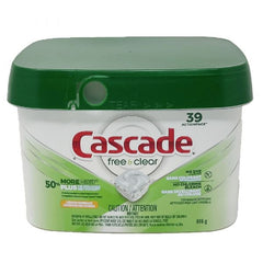 CASCADE A Count Ion Pacs 39 Count 616g Free Clear Lemon