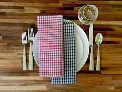 Napkins 17"x22"Fabric 100% Ctn Waffle Weave 19 oz. "Cotton Striped" color White/Red 60/ Pack