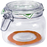 Hermetic Square Jar with Lock Lid 750ml