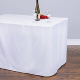 Fitted 8 ft. Rectangular Table Covers Box Style Size 96"x30" color: White