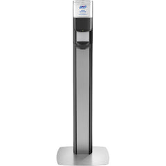 PURELL Messenger ES6 Silver Panel Floor Stand with Dispenser Color Graphite/Silver 