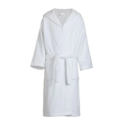 Kids Terry Velour Hooded Robes (100%C) Extra Soft Plush (recommended 3-6 years old) color: White