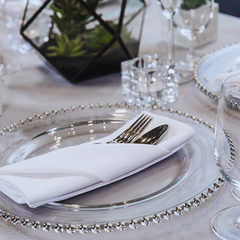 Table Cloth 132"x132" Fabric 7.1 oz.Spun Polyester Custom made "Tradition" color WHITE