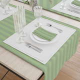 Table Cloth 85"x85"Fabric 6.4 oz. 100% Spun Filament Poly Milliken USA "Damask Stripe" color CELERY pattern