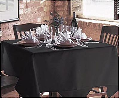 Table Cloth 90"x90" Fabric 6 oz. 100% Polyester Filament Milliken USA "Visa Plus" color BLACK