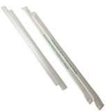 8'' PLA Straw Clear with Individually Printed & Paper Wrapped ( 100% Compostable ) 