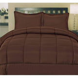QUEEN size 90"x90" Microfibre Hypoallergenic Synthetic Comforters color BROWN (2 Tone)