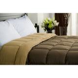 TWIN size 72"x90" Microfibre Hypoallergenic Synthetic Comforters color BROWN (2 Tone)
