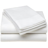 T200 Luxury Percale Cotton-Poly Twin Flat Sheet, 72"x104" WHITE Adonis