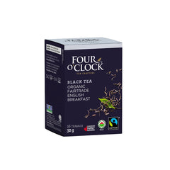 FOUR O' CLOCK English Breakfast Black Fair Trade Organic 96 ea Teabags