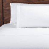 T-300 Sateen Finish Luxury Plain Cotton-Poly Pillowcase STD. Size 21"x32" White