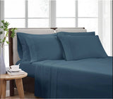 KING Sheet Set (Flat x1 + Fitted x1 + PC X2) in 4 colors Fabric Microfiber Extra Soft 4pc/ Set Count 3