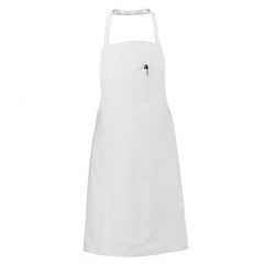 Economy Bib Apron "Dolly" Full length with Pen Pocket White
