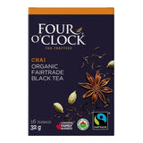 FOUR O' CLOCK Chai Black Fair Trade Organic Espresso 96 ea Teabags
