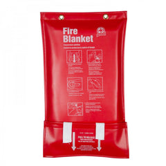Safety & Fire Proof Blanket Woven Glass Fibre in PVC pouch size 6"x5" Packing