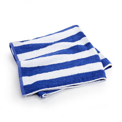 Cabana Pool Towels 30" x 60" #13.00Lbs/dz Blue-White Striped Full Terry