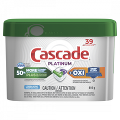 CASCADE A Countion Pacs 39 Count Platinum + Oxi Fresh Scent