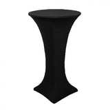 Cocktail Table 24" Wide Spandex Stretch Fitted Covers Black