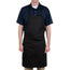 Standard Bib Apron twill 100% Polyester design No Pockets Full length Colors WHITE / BLACK 12'S/Pack