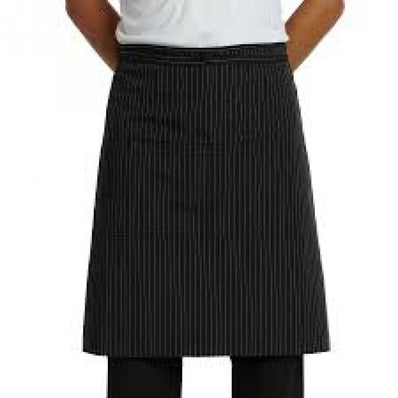 STD. BISTRO  Apron Design GANGSTER Style 2 Pocket Color Black with White stripe 6/Pack