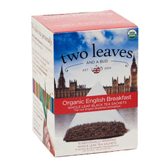 TWO LEAVES Certified Organic English Breakfast 90 ea Teabags