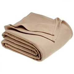 FULL size 80"x90" Plush Fleece Blankets color Tan universal hospitality use