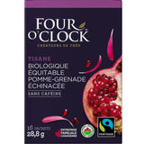 FOUR O' CLOCK Pomegranate Echinacea Herbal Fair Trade Organic  96 ea Teabags
