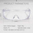 Protective Eyewear Transparent Anti Fog ABS Film Safety Wear Goggles (Sold as 12 units/ Pack)