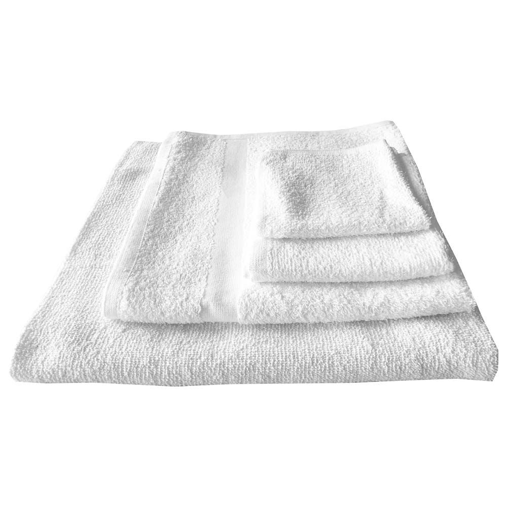 GOLD TEXTILES 12 Pcs New White (20x40 Inches) Cotton Blend Terry Bath Towels  Salon/Gym Towels