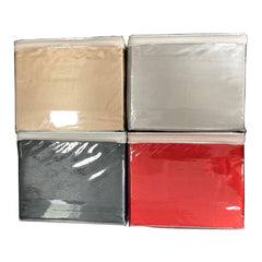 QUEEN Sheet Set (Flat x1 + Fitted x1 + PC X2) in Elegant 4 colors Fabric Luxury Satin 75GSM 4pc/ Set Count 3