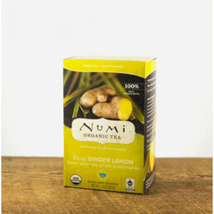 NUMI Certified Organic Fair Trade Decaf Ginger Lemon 96 ea Teabags