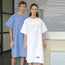 Premium Patient Gown Style Overlapping with Back Ties Fabric 4.2oz Twill Poplin 65/35 Poly/Cotton Color PETROL BLUE 6's/ Pack
