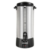 Proctor Silex Commercial, Alum. Urn, 100 cup, One Hand Dispensing, Coffee Level Indicator