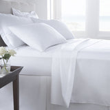 T200 Economy Cotton-Poly Percale Sheet 50"x100" color WHITE Adonis Bed Linens