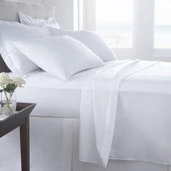 T-250 Premium Percale Plain Cotton-Poly Pillow Covers KING 21"x42" Color White