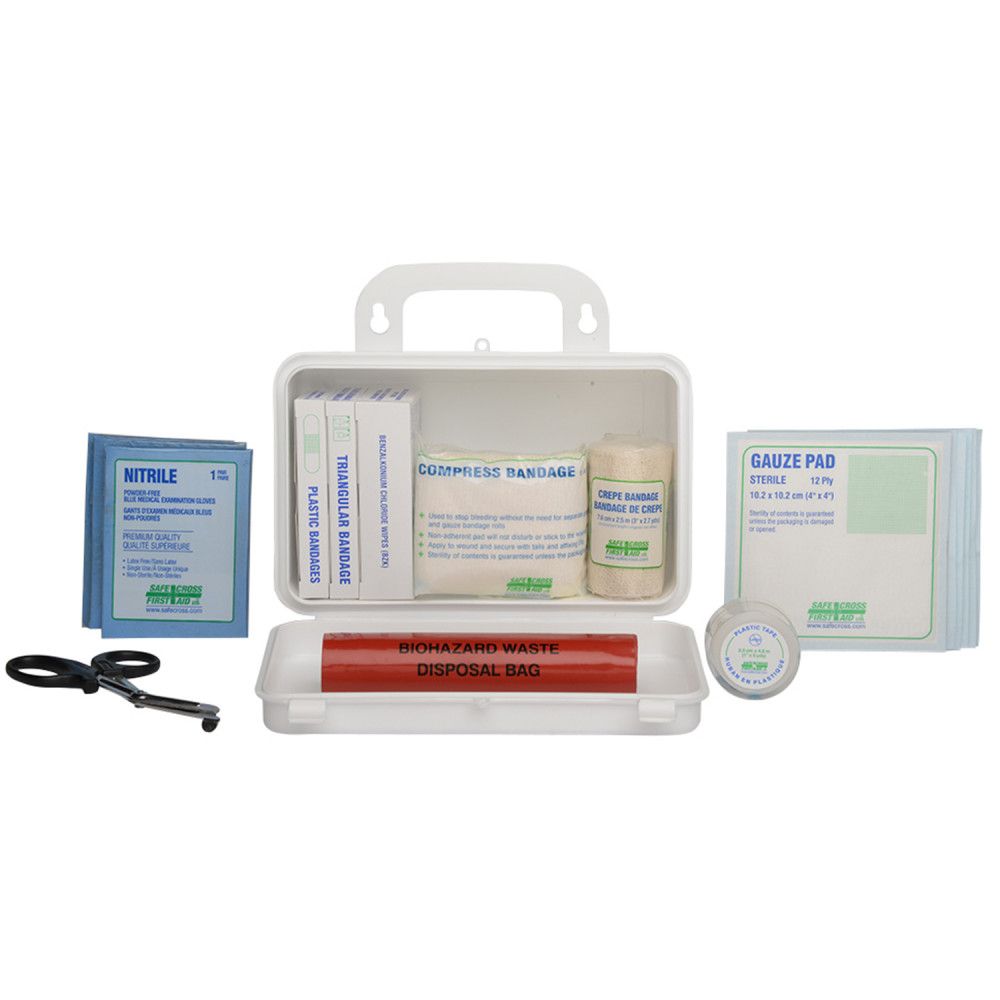 First Aid Box basic kit with 10 items count packing Safety & waterproo ...