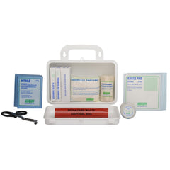 First Aid Box basic kit with 10 items count packing Safety & waterproof box packing