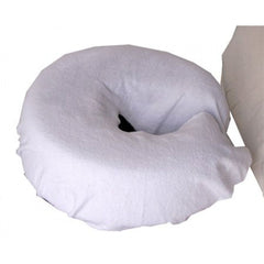 100% Cotton Flannel Fitted Face Rest Cover, 1 Piece, Colour White/Natural