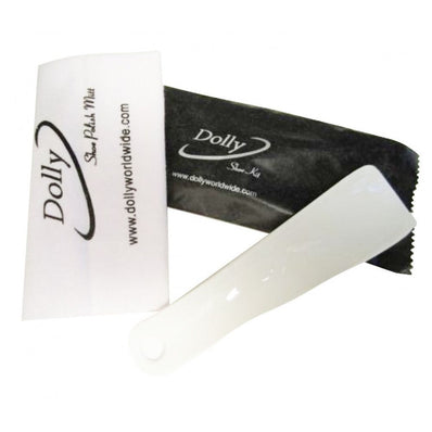 Kit de manoplas para lustrar zapatos (calzador y manopla) Amenidad para habitación de hotel en bolsa de papel Embalaje de 200 unidades por caja