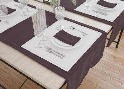 Servilletas de 21" x 21", tela de 7,1 oz, 100 % poliéster hilado, "Tradition", multicolor, paquete de 60